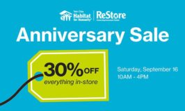 Twin Cities Habitat for Humanity ReStore Anniversary 30% Off Sale – Saturday, September 16th