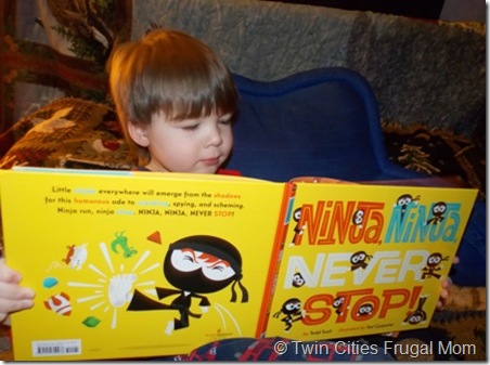 Thor reading Ninja, Ninja, Never Stop