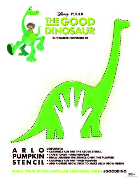 TheGoodDinosaurpumpkinstencil