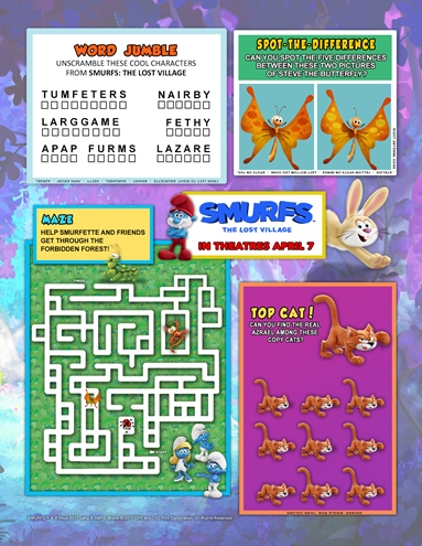 smurfsactivitysheet
