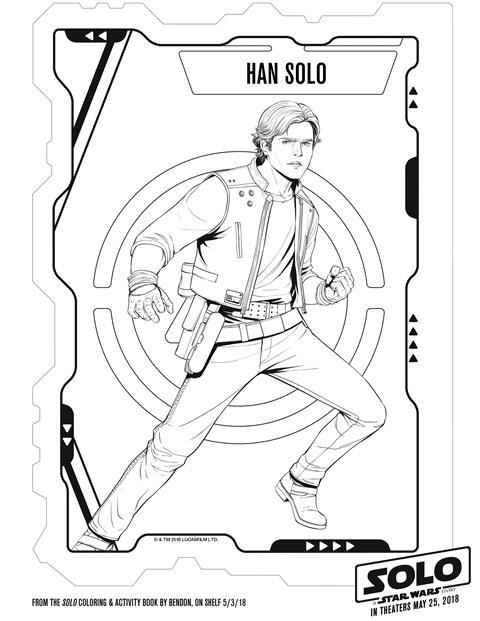 Solo A Star Wars Story Han Solo Coloring Sheet