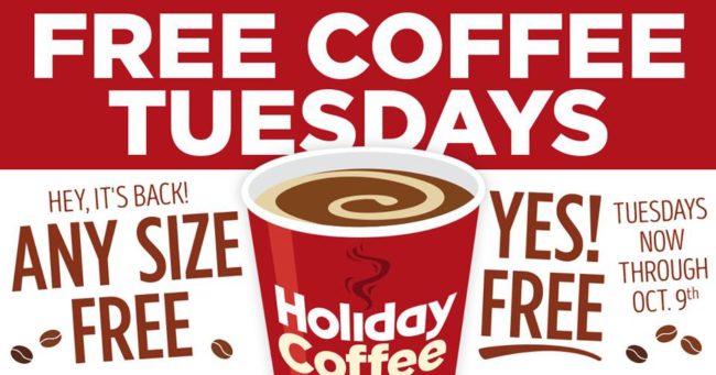 Free Coffee Holiday Tuesdays