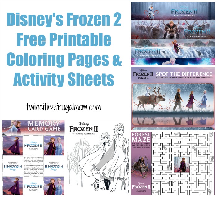 Disney's Frozen 2 Free Printables