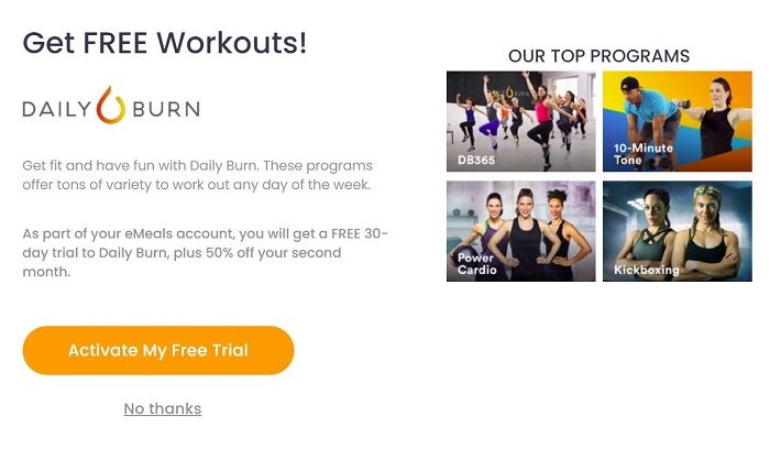 eMeals Daily Plan