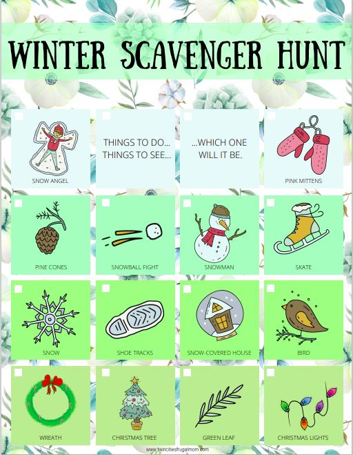 Free Printable Winter Scavenger Hunt