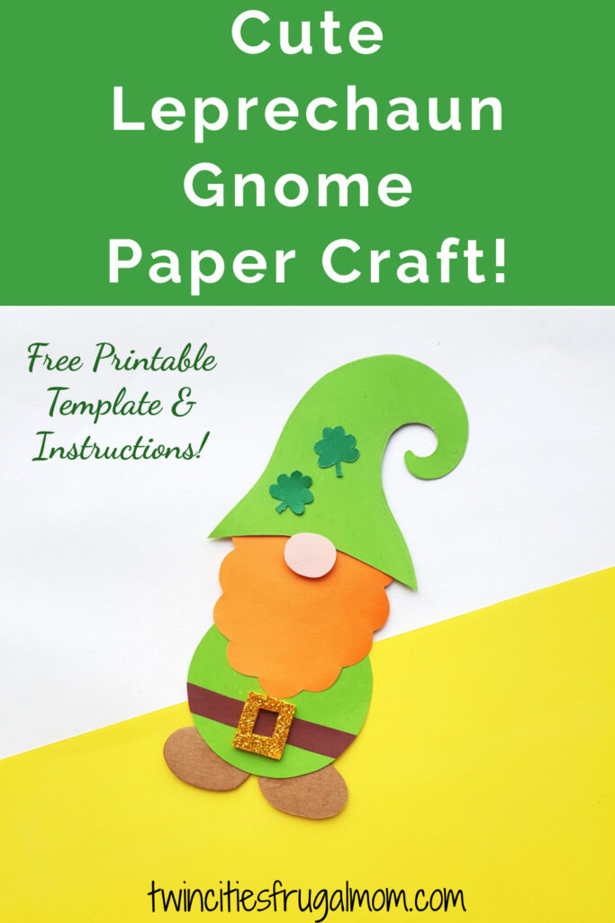 Cute Leprechaun Gnome Paper Craft Pinterest