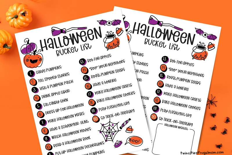 TCFM Halloween Bucket Lists