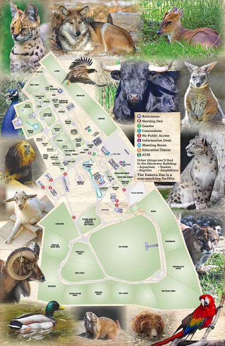 dakota zoo map