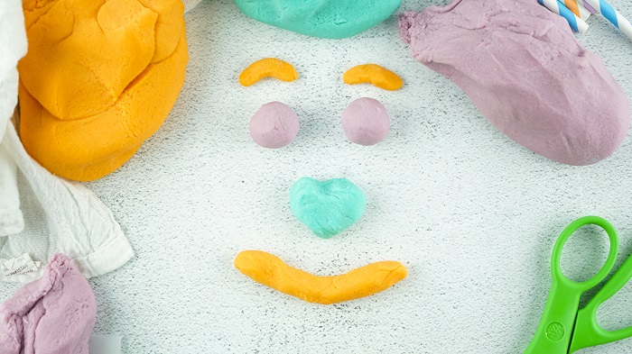 homemade playdough face