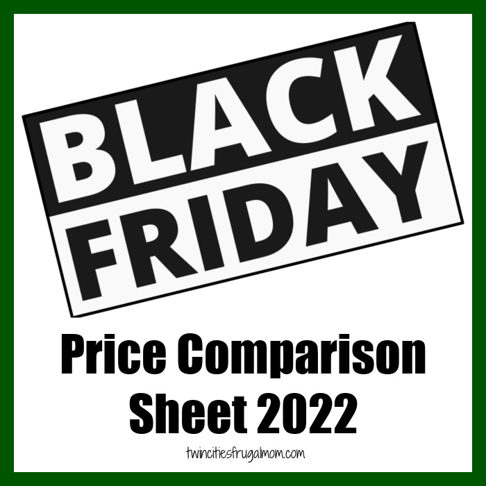 black friday price comparison 2022