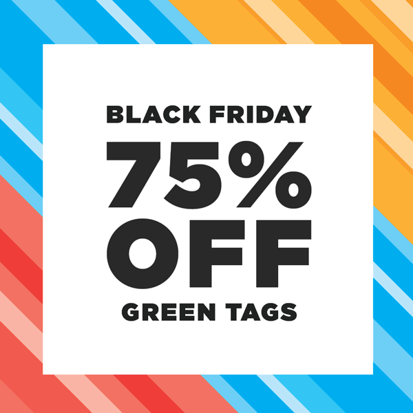 black friday goodwill green tag
