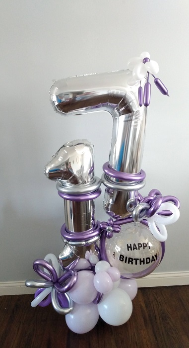 adorable memories silver birthday balloons