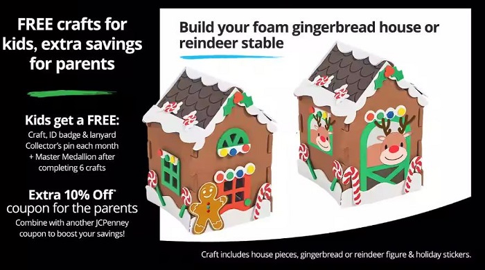 jcpenney gingerbread house craft